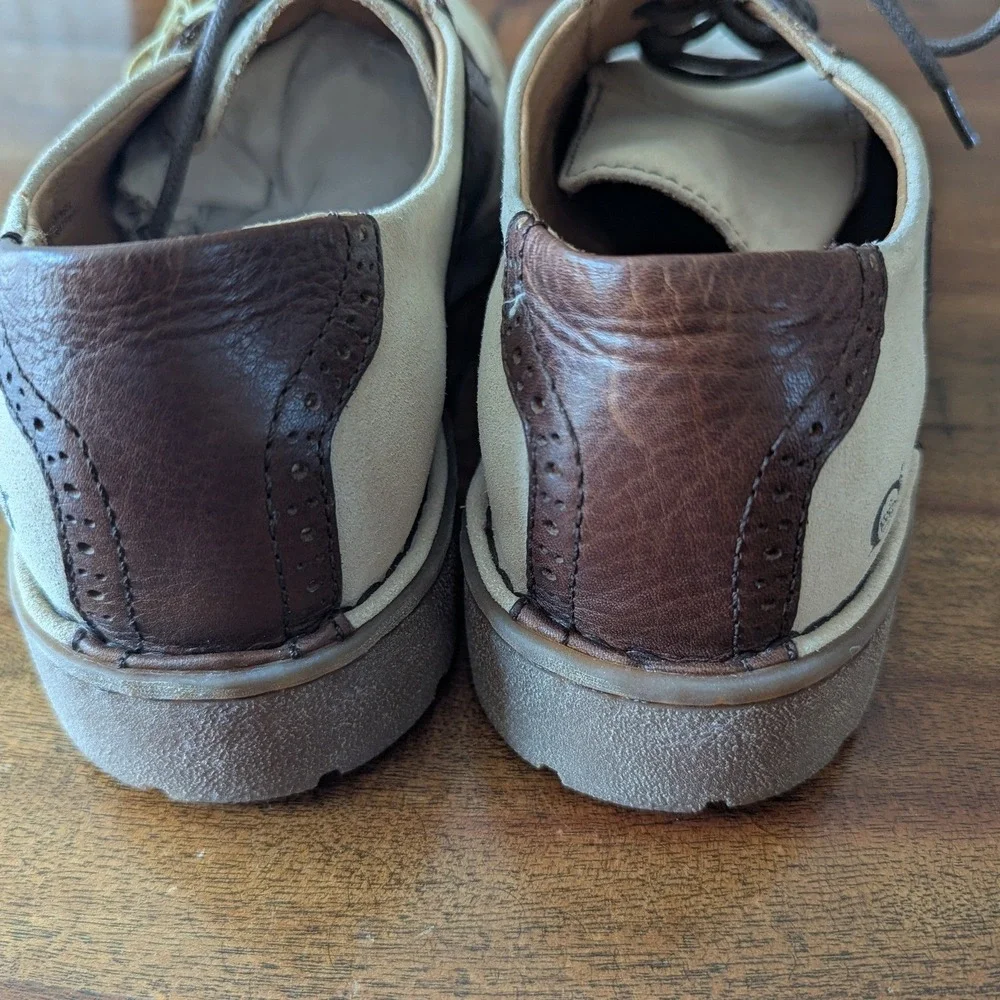 Born Hemlock Oxford Shoes Brown Cream Leather Wingtip 10.5 Old Money Heritage